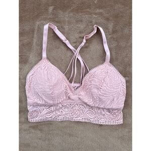 NWOT Auden Lightly Lined Bralette Pink‎ Women’s Size Medium
